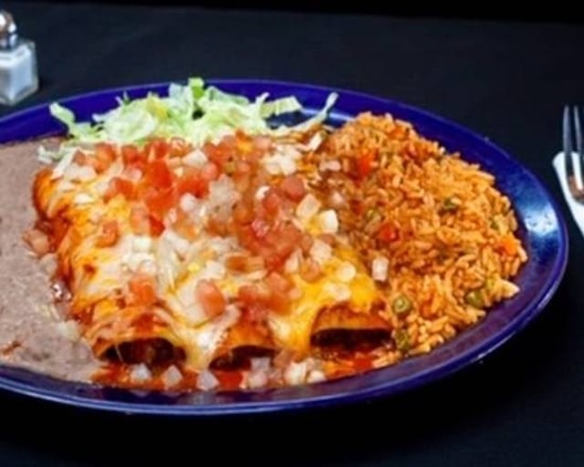 Lunch Enchiladas plate.